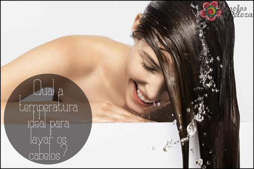 Temperatura ideal da água para lavar os cabelos.