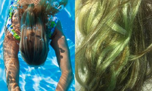 Cabelo ficou verde da piscina ou na coloração?